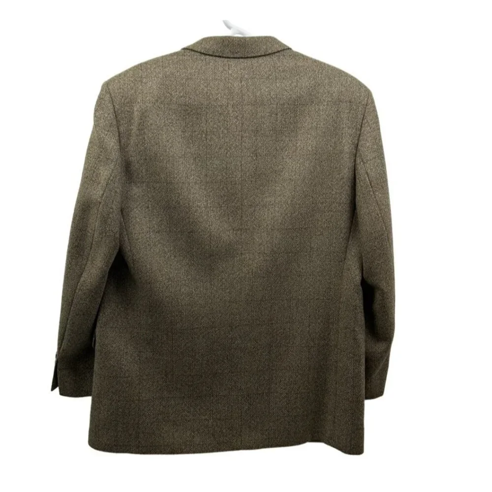 BRANDINI Le Collezioni Men's 42R 100% Wool Blazer Classic Fit Brown Tweed Tailor